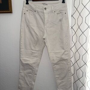 Time and Tru Cream Mid-Rise Jeans
